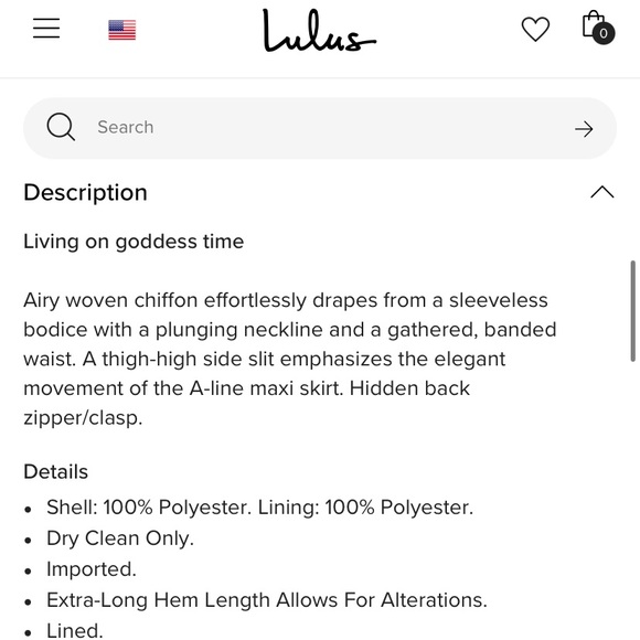 Lulu’s Blush Chiffon Pleated Bust Side Slit  Maxi Dress - Picture 9 of 11